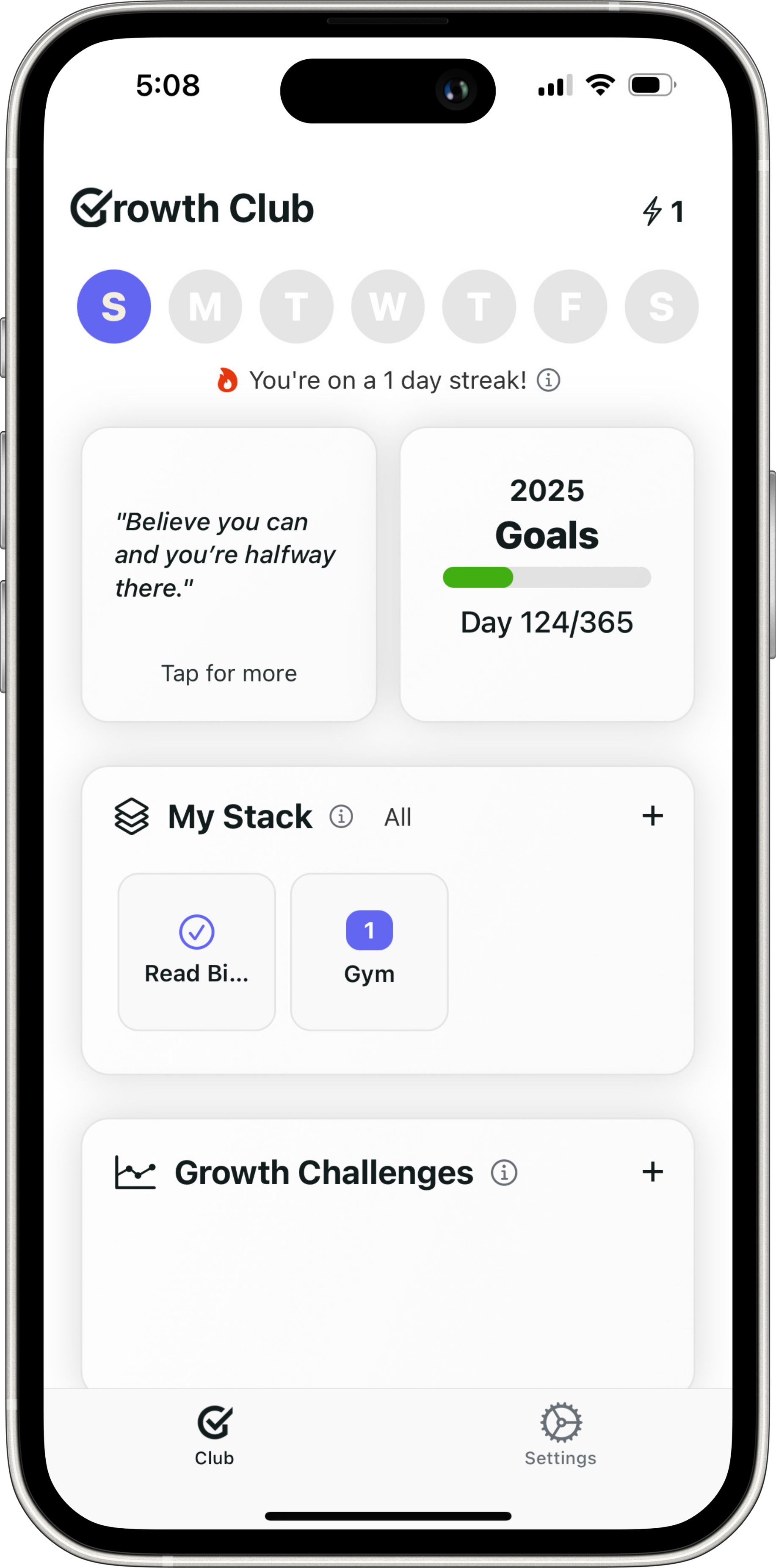 Growth Club App